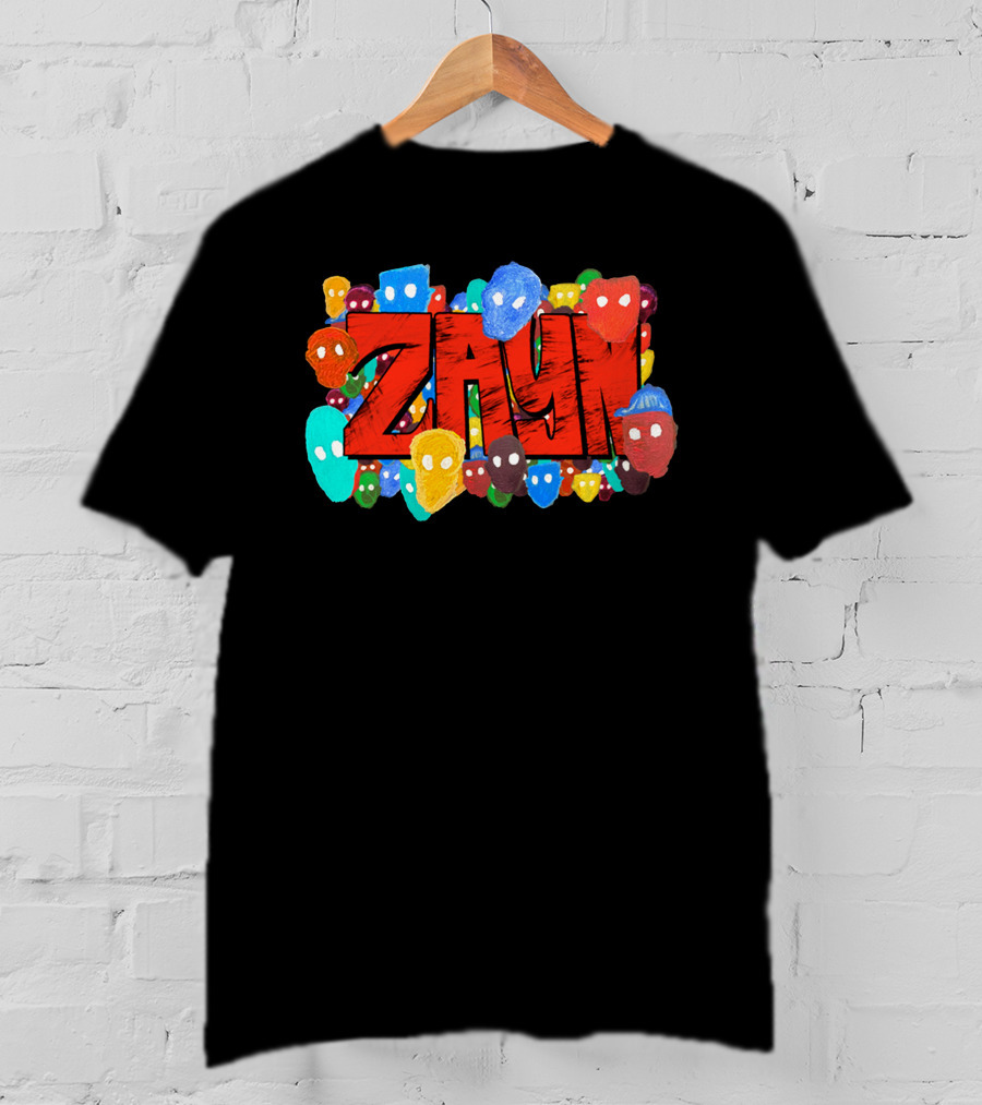 Zayn Colorful Faces Graphic Zayn Malik Store T-Shirt