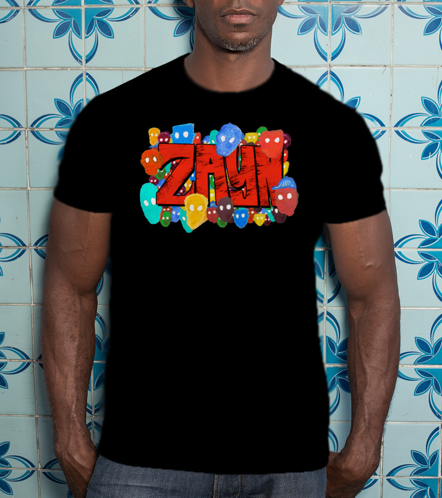 Zayn Colorful Faces Graphic Zayn Malik Store T-Shirt
