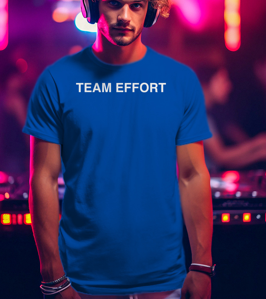 Brockhampton Team Effort Blue Text Collaboration T-Shirt