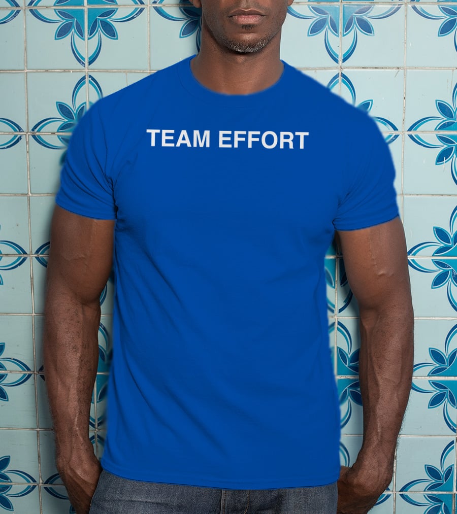 Brockhampton Team Effort Blue Text Collaboration T-Shirt
