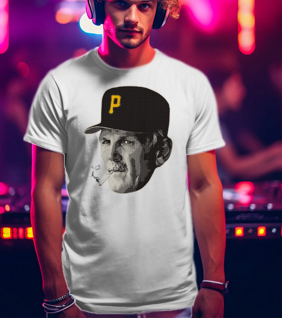 Jimmy Leyland Smoking Pittsburgh Baseball Hat With Cigarette T-Shirt