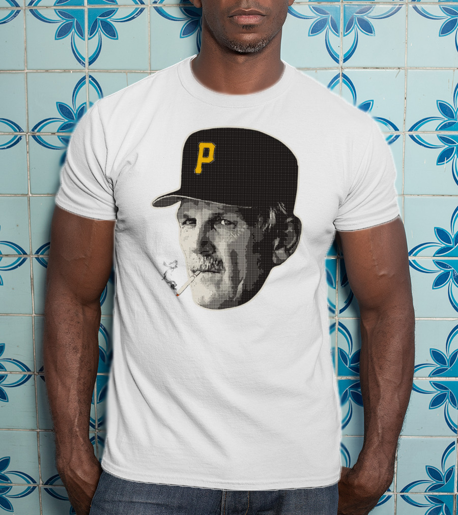 Jimmy Leyland Smoking Pittsburgh Baseball Hat With Cigarette T-Shirt