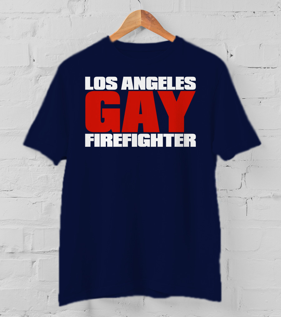 Los Angeles Gay Firefighter Pride Emblem T-Shirt