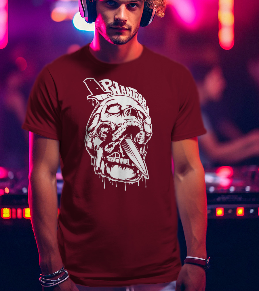 Phantogram Skull With Knife In Mouth T-Shirt