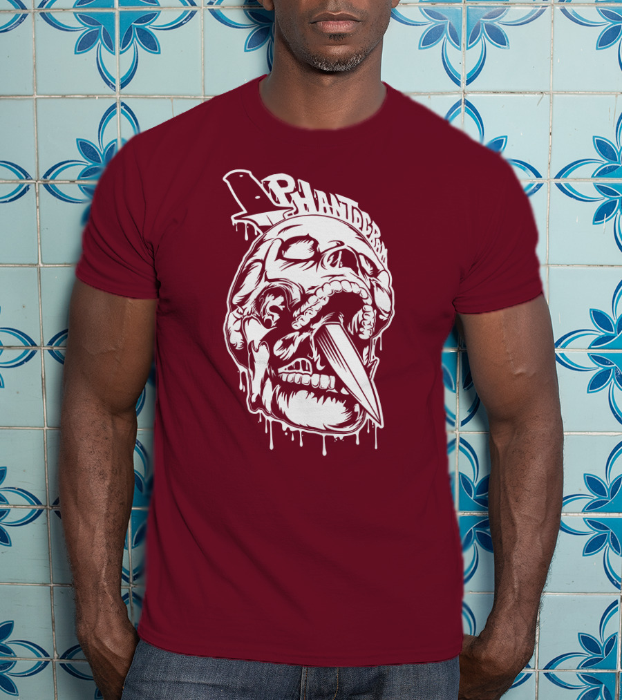 Phantogram Skull With Knife In Mouth T-Shirt