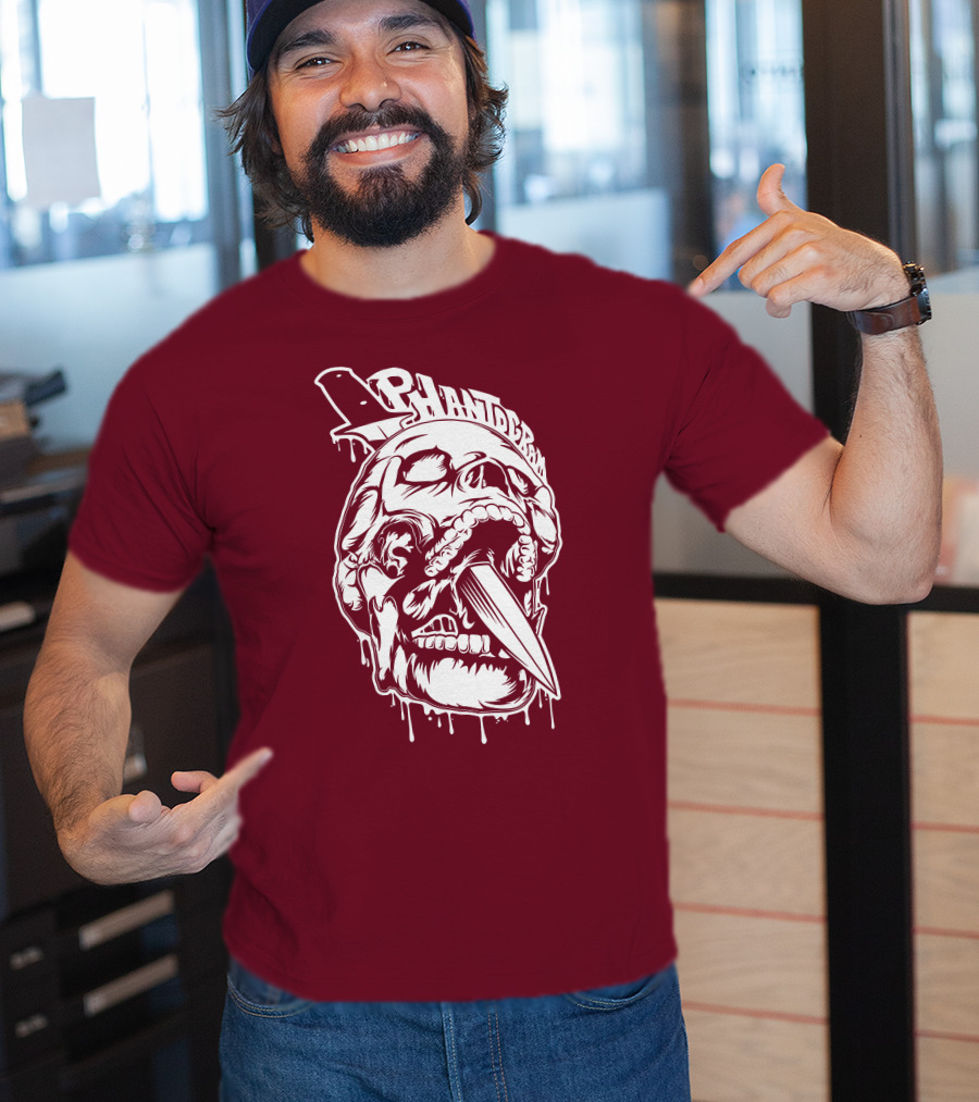 Phantogram Skull With Knife In Mouth T-Shirt