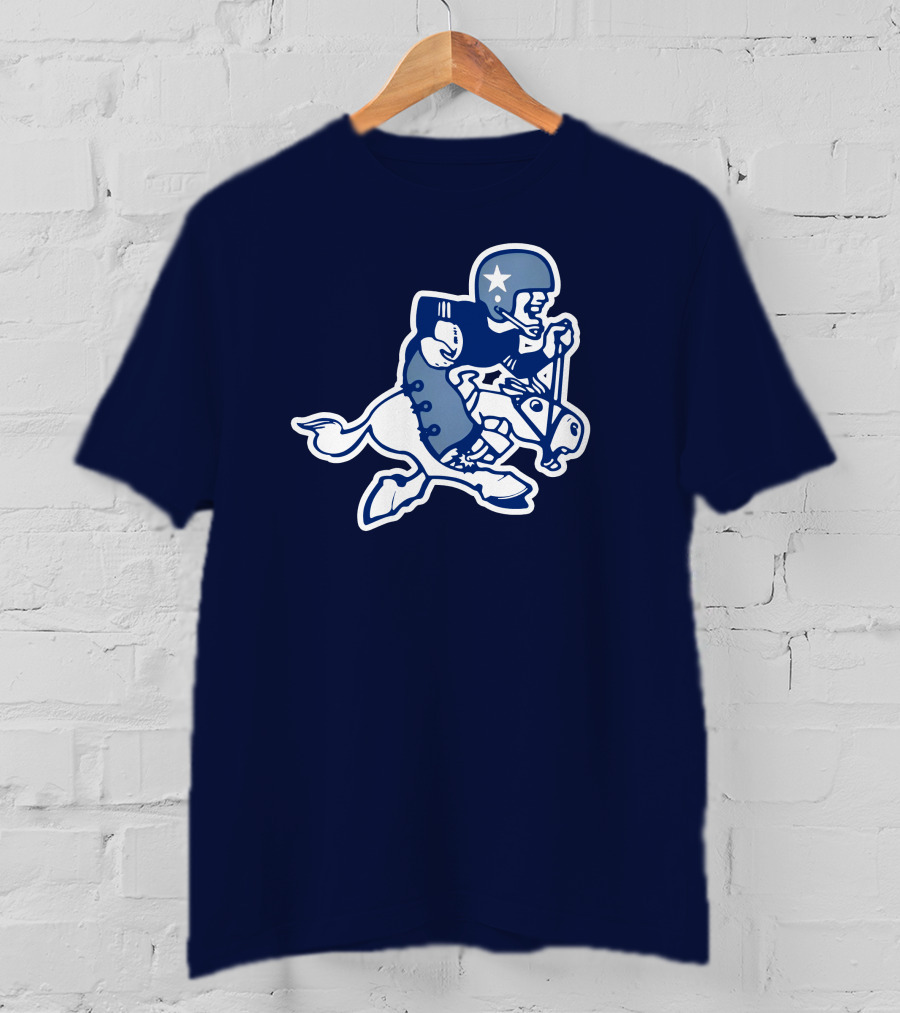 Dallas Cowboys Classic Throwback Fleece NFL Vintage Iconic Logo Navy Blue T-Shirt