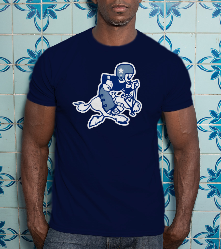 Dallas Cowboys Classic Throwback Fleece NFL Vintage Iconic Logo Navy Blue T-Shirt