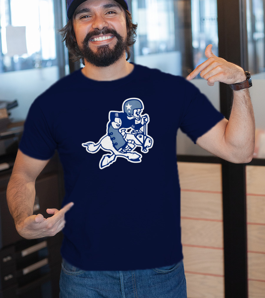 Dallas Cowboys Classic Throwback Fleece NFL Vintage Iconic Logo Navy Blue T-Shirt