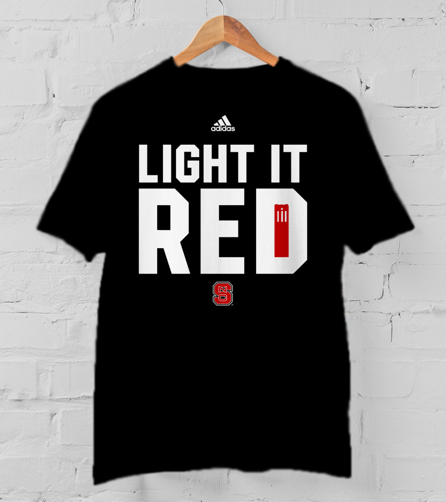 Light It Red NC State Wolfpack Dave Doeren Promo T-Shirt