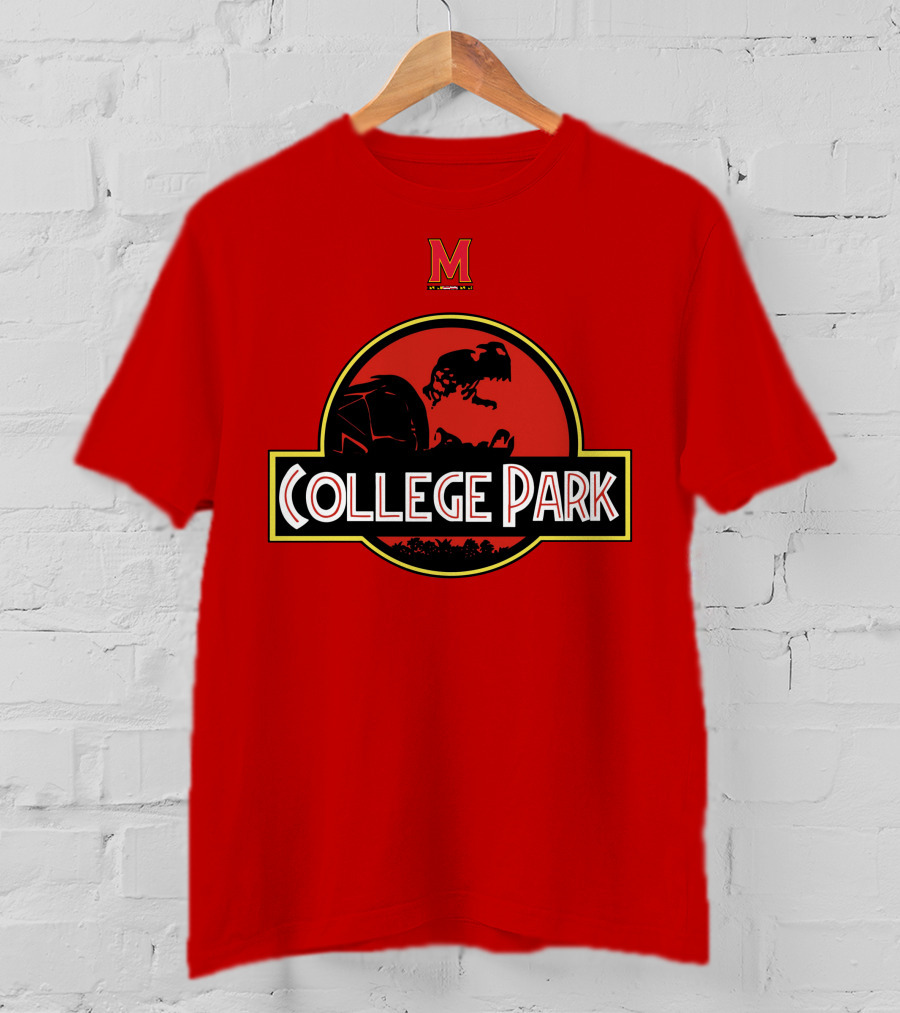 Maryland Terrapins Jurassic Park Inspired College Park T-Shirt
