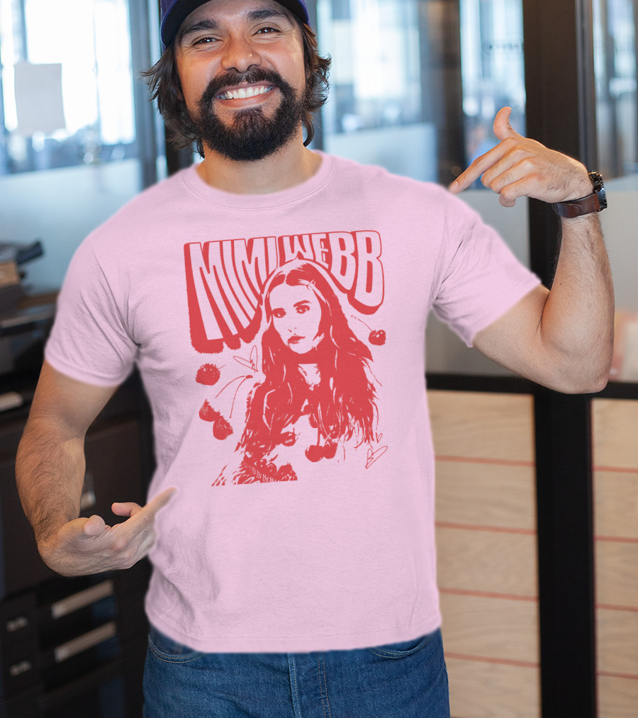 Mimi Webb Cherry Photo With Hand-Drawn Heart And Cherries T-Shirt