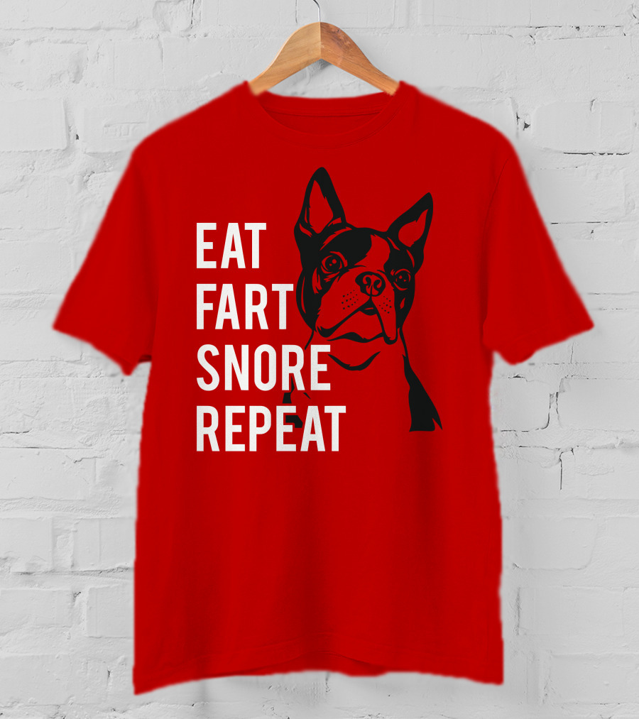 EAT FART SNORE REPEAT Bulldog T-Shirt