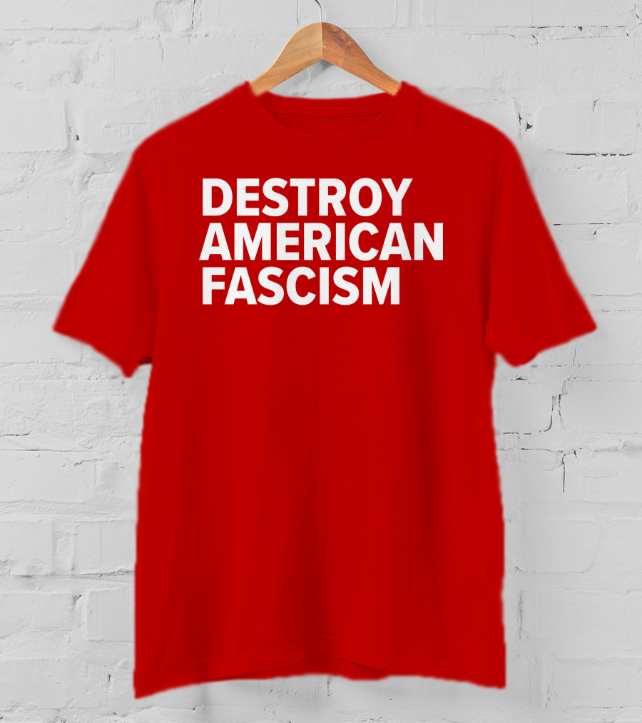 Tom Morello Store Destroy American Fascism Red T-Shirt