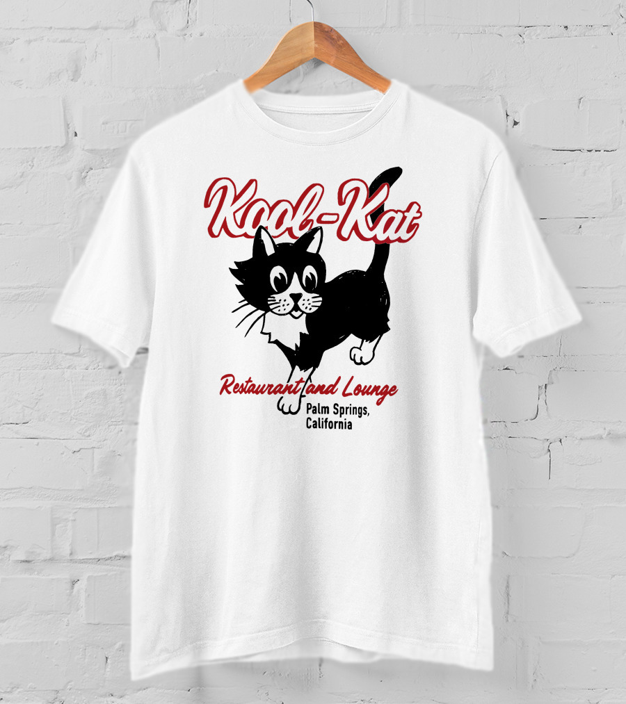 Kool-Kat Restaurant And Lounge Palm Springs California Playful Cat T-Shirt