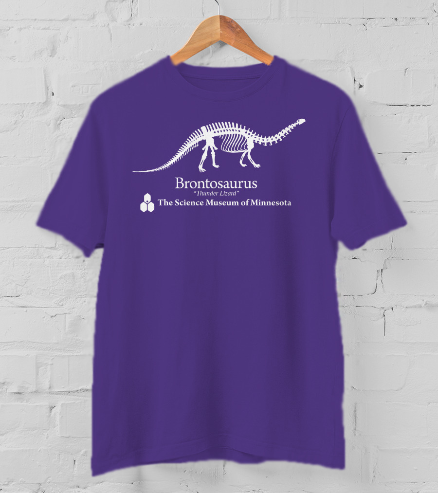 Brontosaurus Thunder Lizard Dinosaur Skeleton The Science Museum Of Minnesota T-Shirt