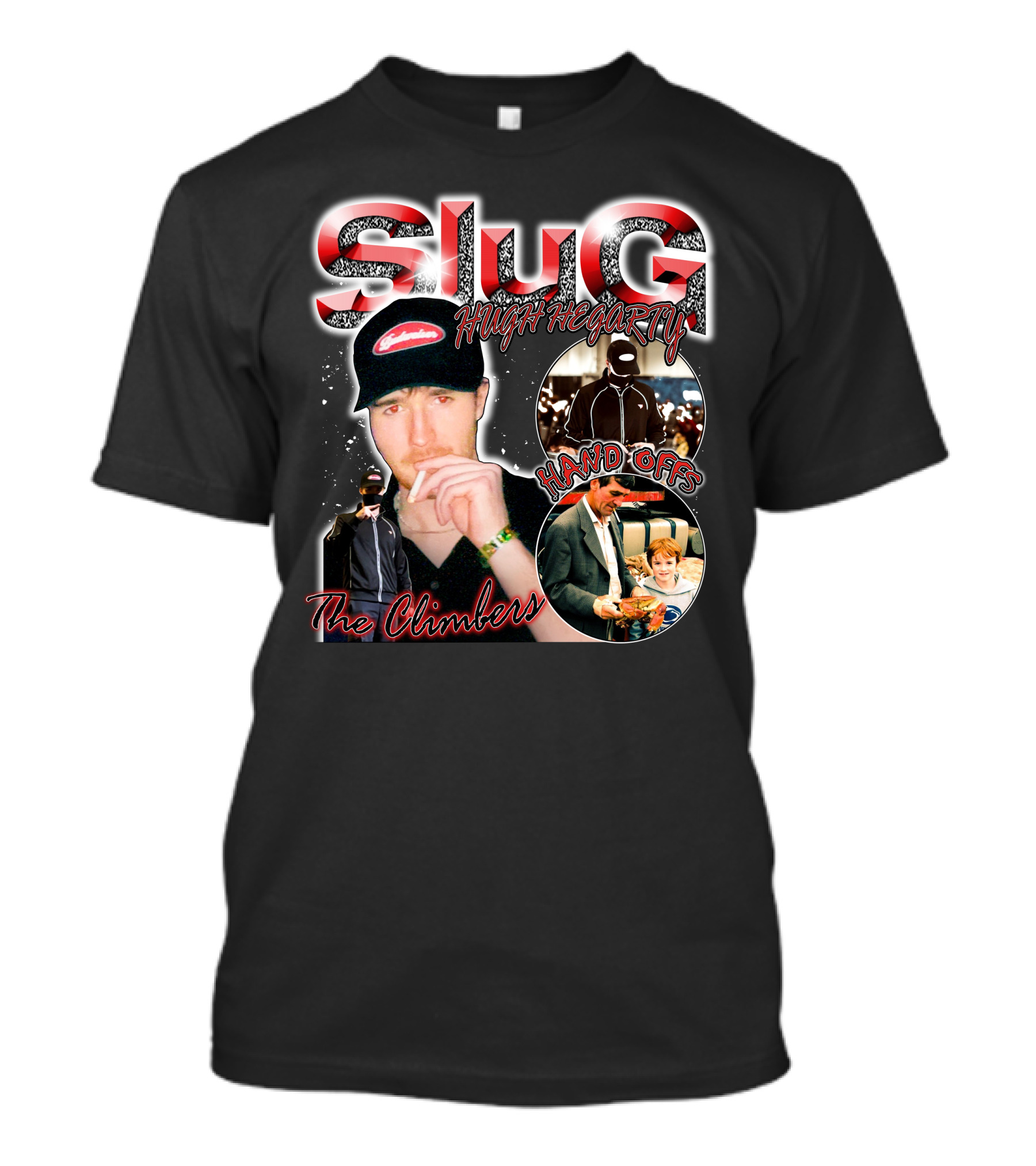 Slug Hugh Hegarty Hand Offs The Climbers Cap And Figures T-Shirt