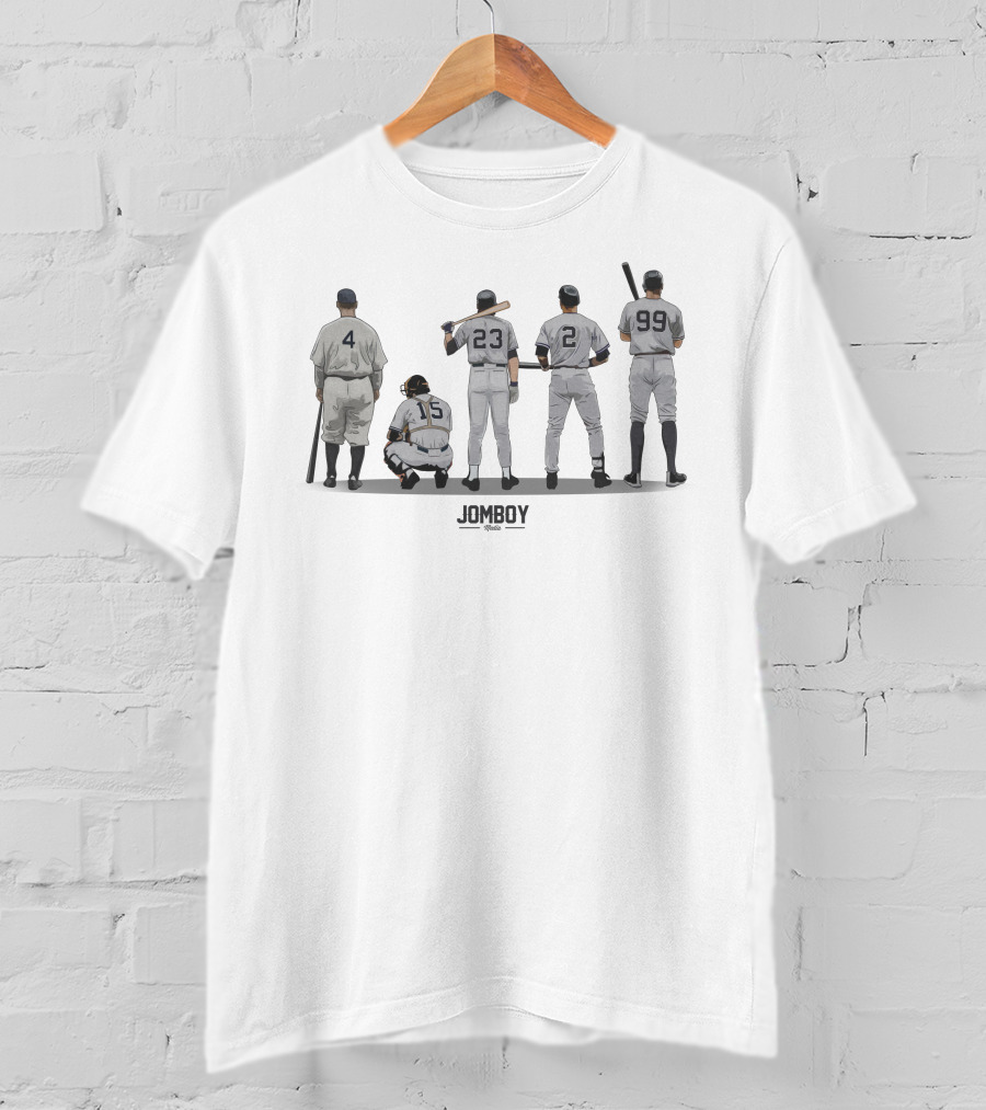 Talkin' Yanks Store The Captains Jomboys Baseball Legends Numbers 4 15 23 2 99 T-Shirt