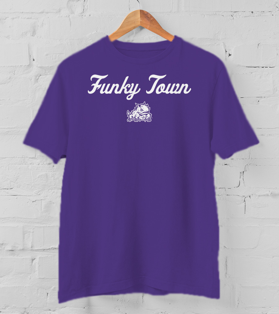 Funky Town TCU Horned Frogs Football Vintage Retro T-Shirt