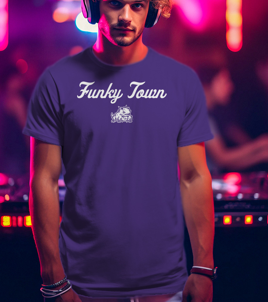 Funky Town TCU Horned Frogs Football Vintage Retro T-Shirt