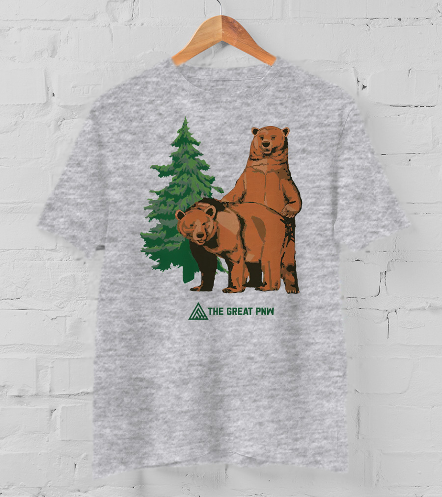 The Great PNW Bears And Pine Forest T-Shirt