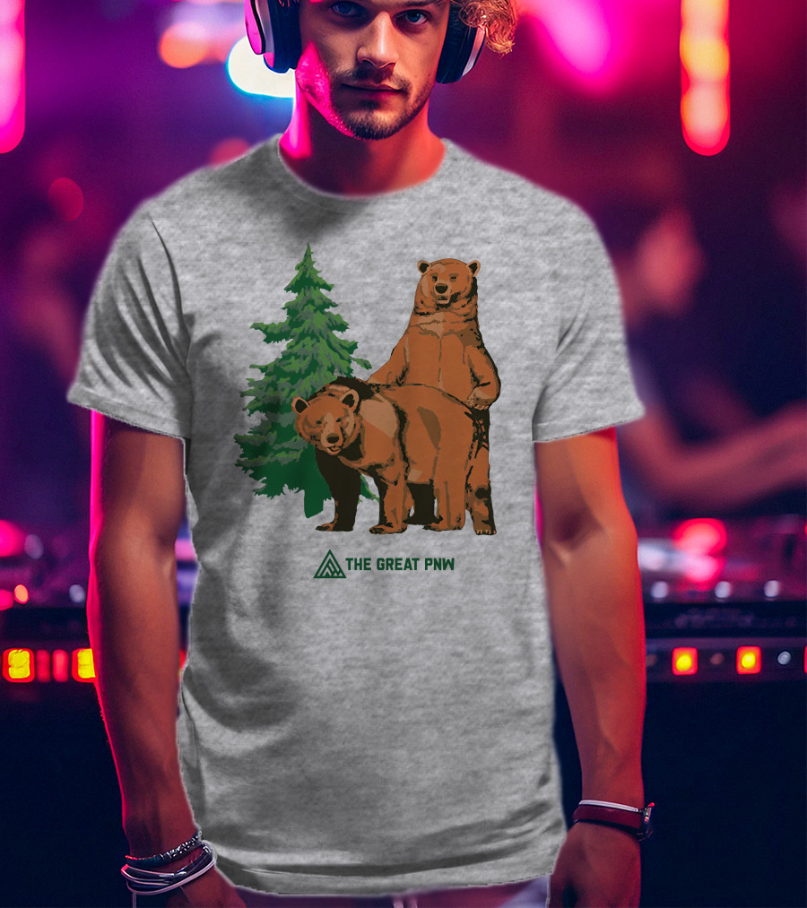The Great PNW Bears And Pine Forest T-Shirt