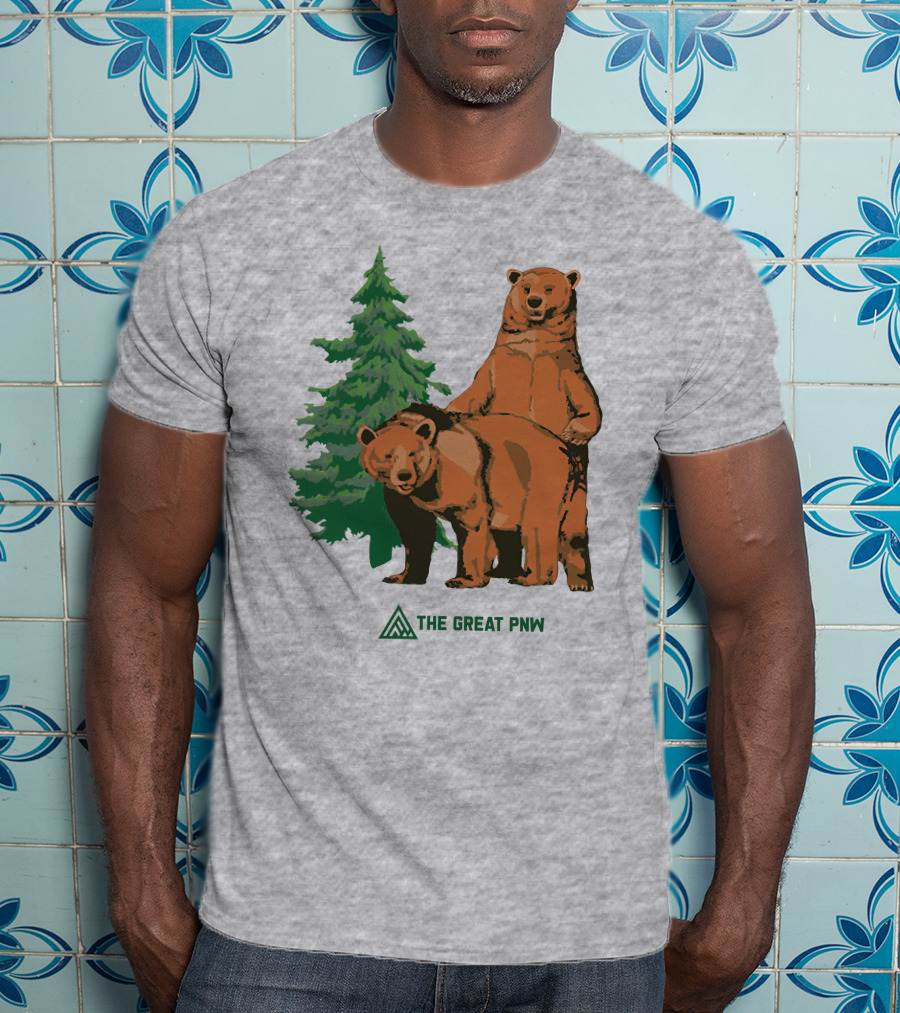 The Great PNW Bears And Pine Forest T-Shirt