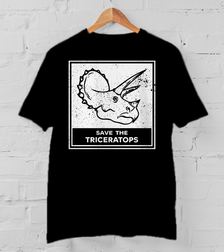 Save The Triceratops Dinosaur Awareness T-Shirt