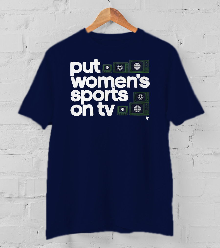 Put Women's Sports On TV Vintage Television T-Shirt