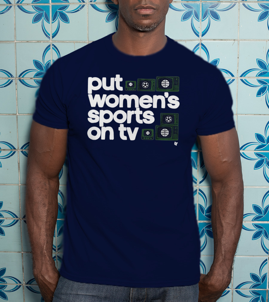 Put Women's Sports On TV Vintage Television T-Shirt