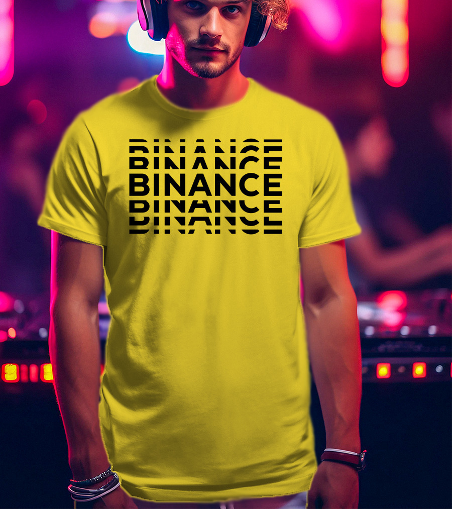 Binance Binance Repeated Bold Text T-Shirt