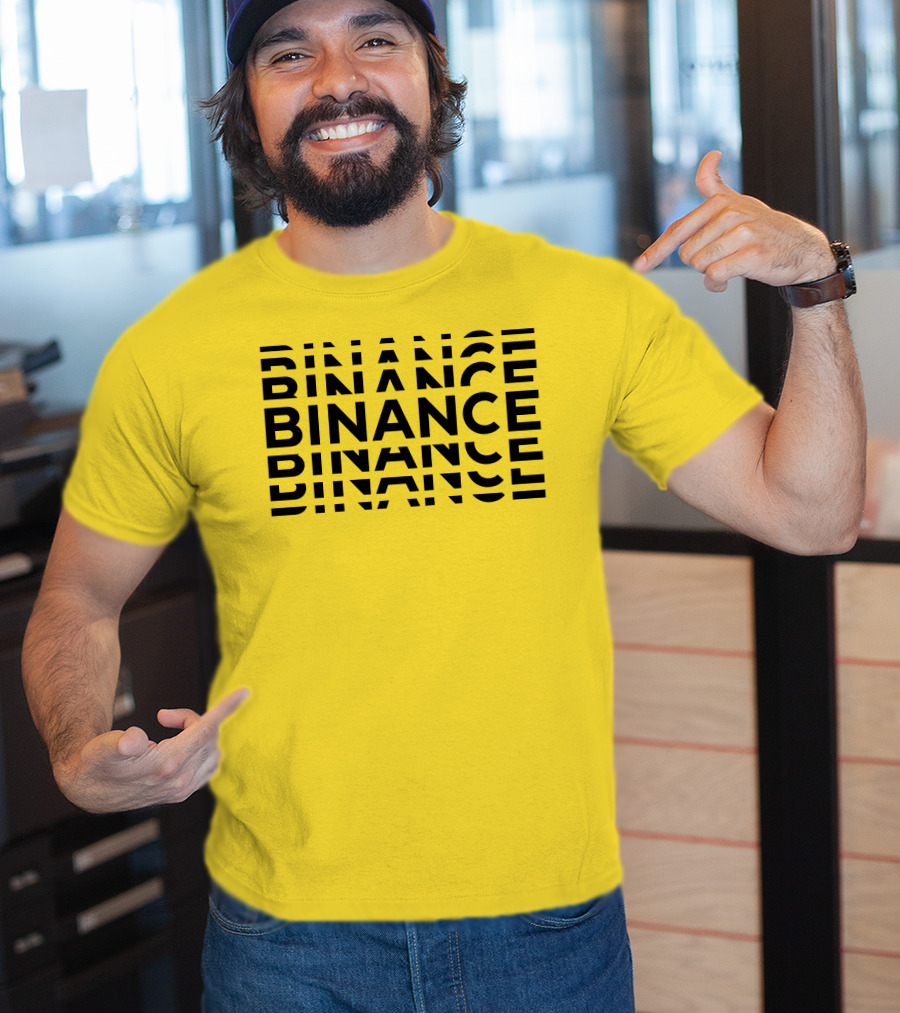 Binance Binance Repeated Bold Text T-Shirt