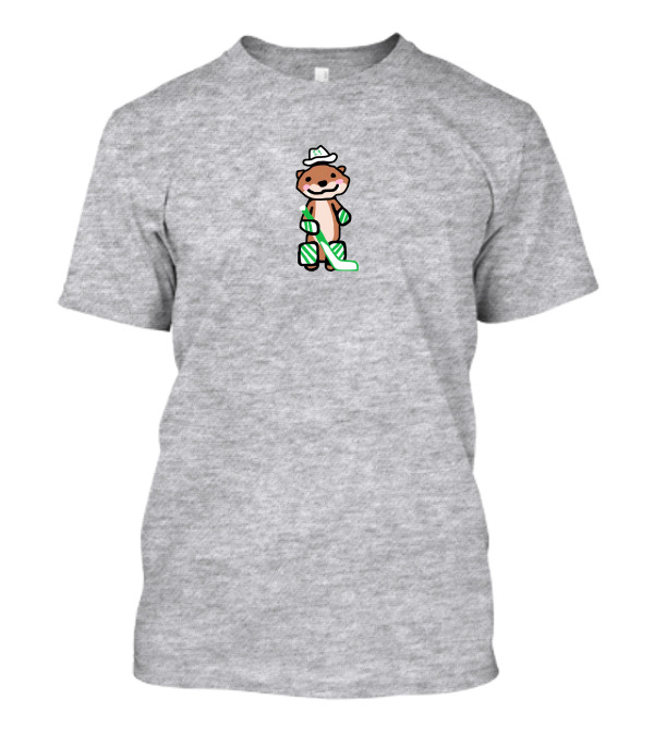Otter Cowboy With Hockey Stick T-Shirt