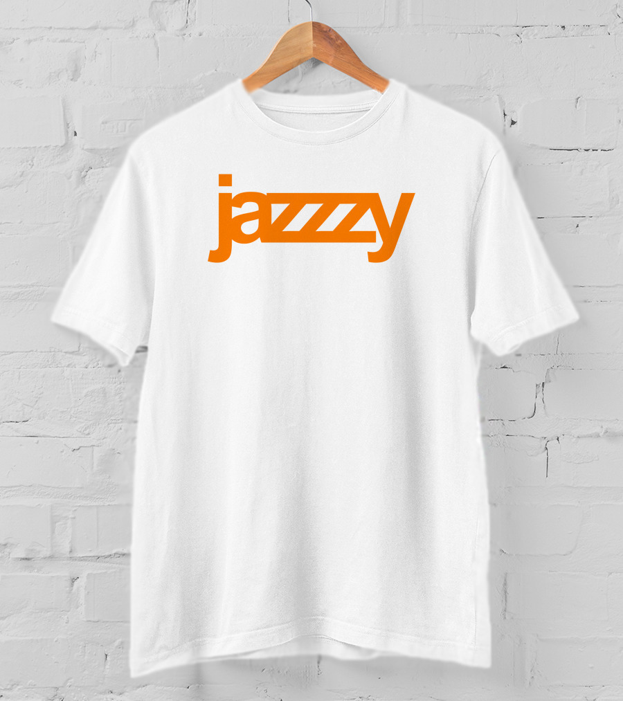 Tisakorean Jazzzy Bold Orange Text T-Shirt