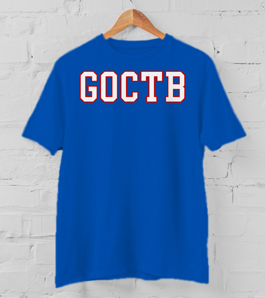 GOCTB 26 S Store Bold Lettering On Blue T-Shirt