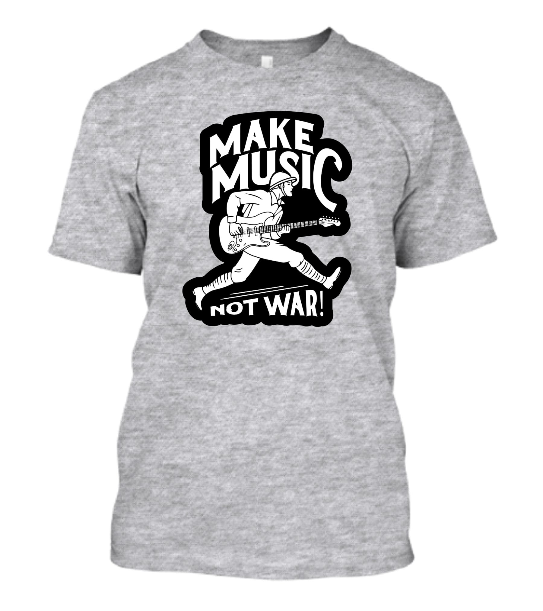 Matt Pinfield Make Music Not War Guitar Soldier Iconic Message T-Shirt