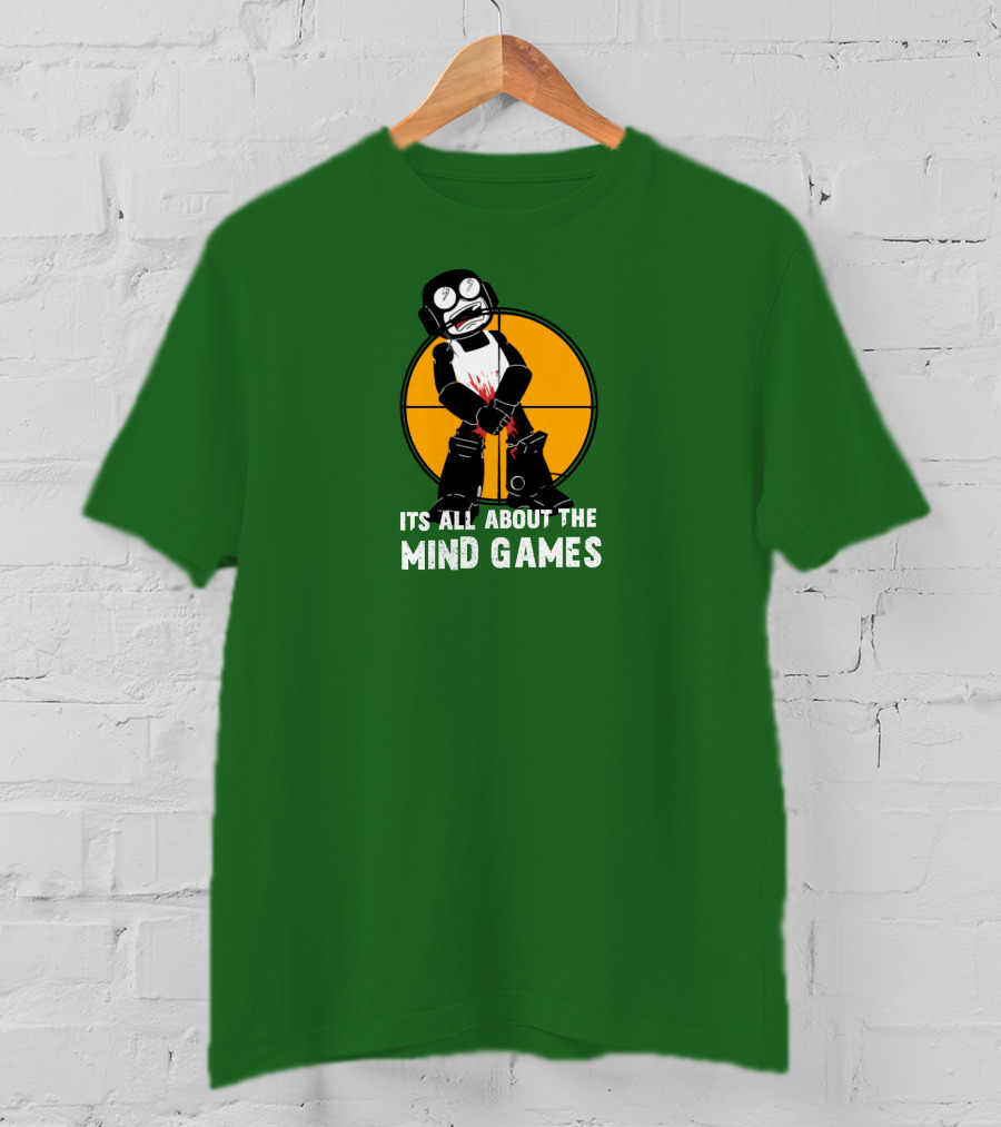 Its All About The Mind Games Targeted Character With Bloodstained Bat T-Shirt