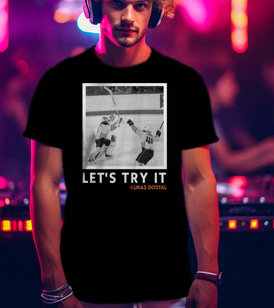 Let's Try It Lukas Dostal Hockey T-Shirt