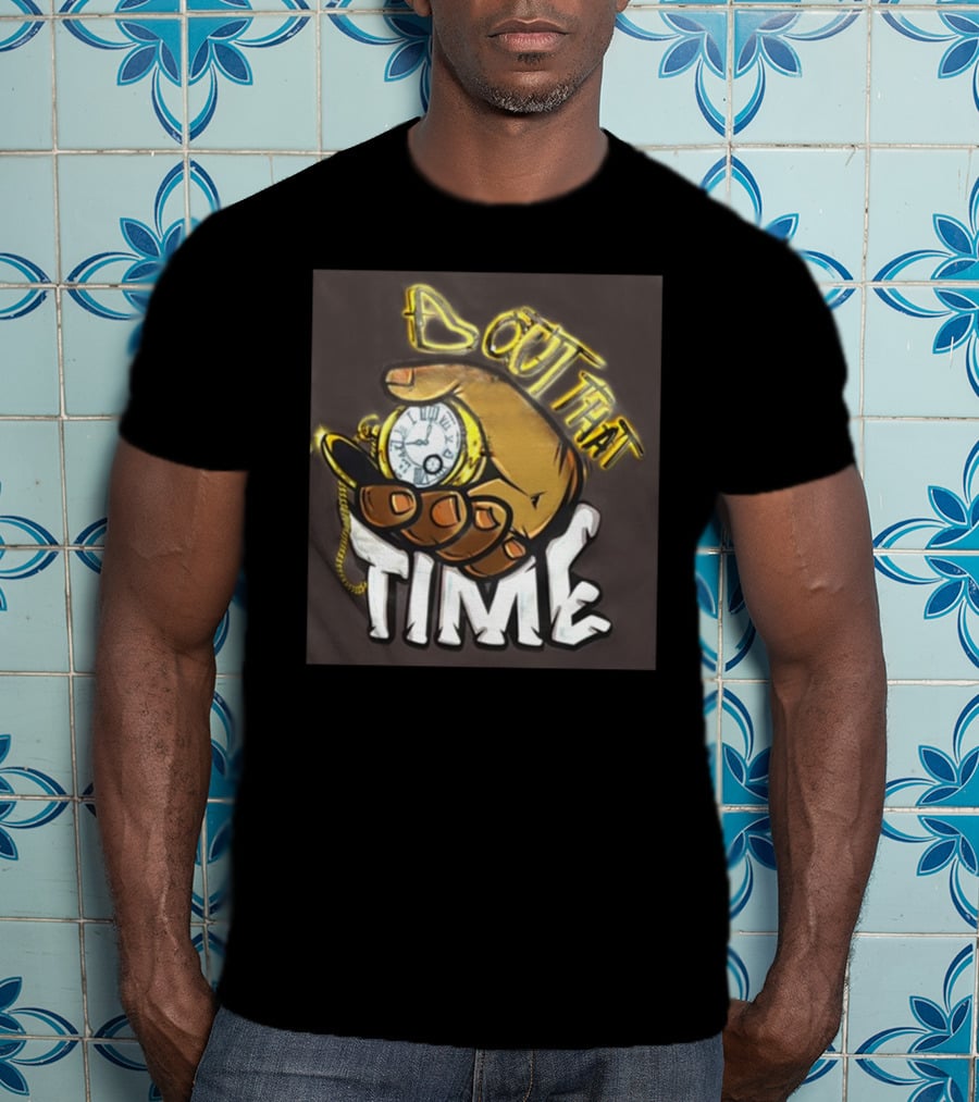Malik Dunbar Bout That Time Pocket Watch Hand Graffiti T-Shirt