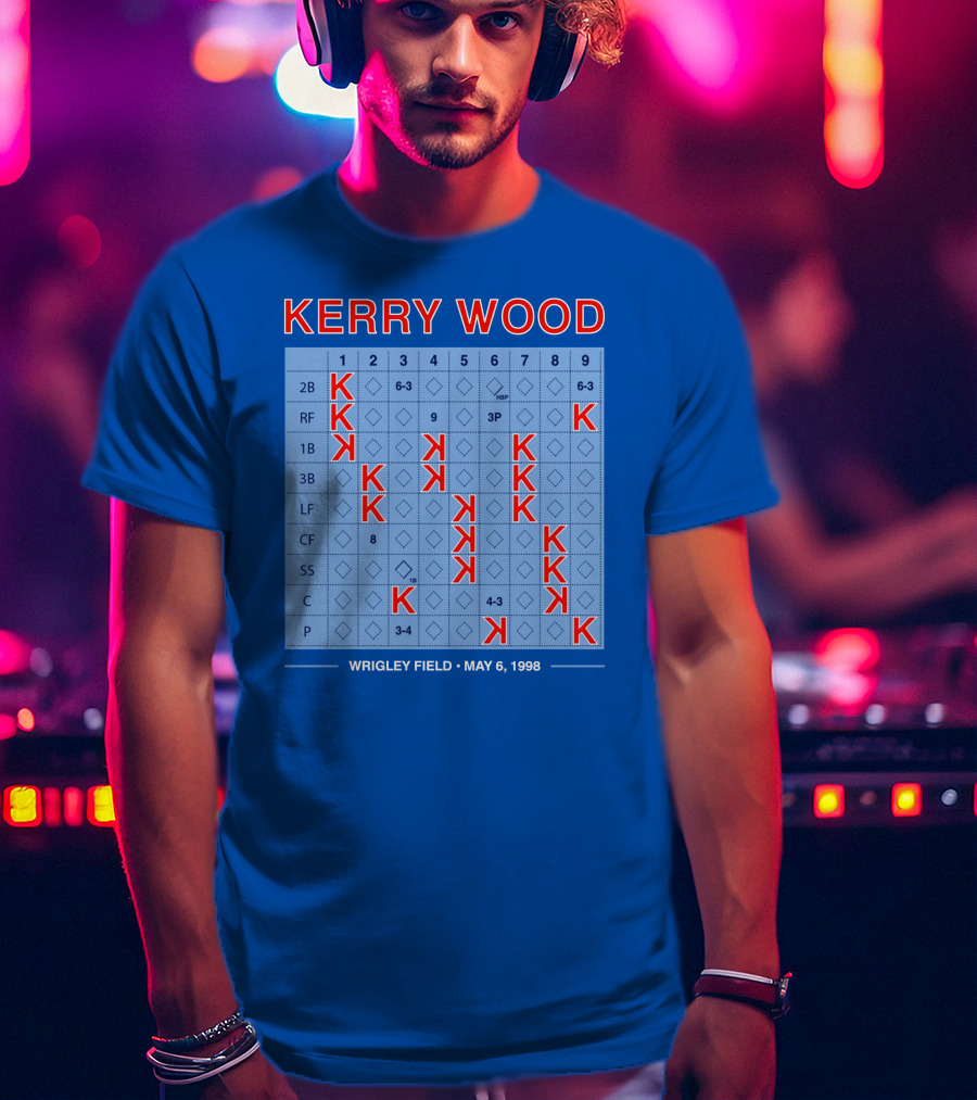 Kerry Wood Wrigley Field 20 Strikeouts May 6 1998 Scorecard T-Shirt