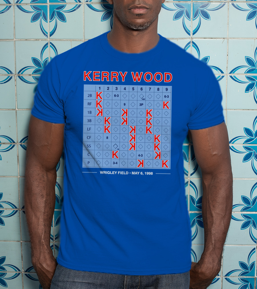 Kerry Wood Wrigley Field 20 Strikeouts May 6 1998 Scorecard T-Shirt