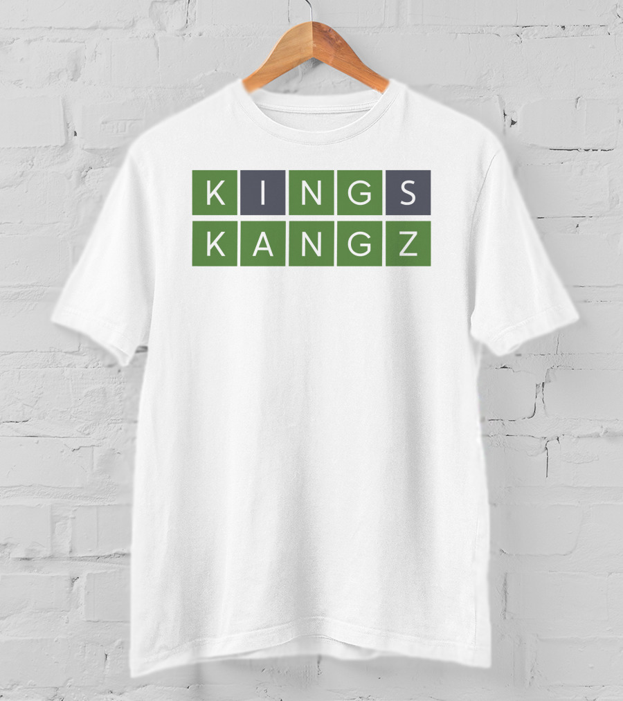 Kangz Kings Word Puzzle Green Blocks T-Shirt