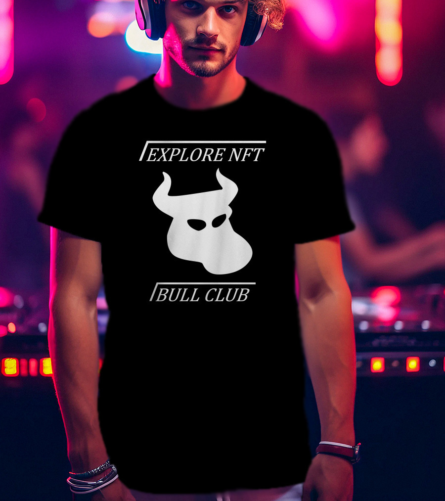 Explore NFT Bull Club Iconic Horned T-Shirt