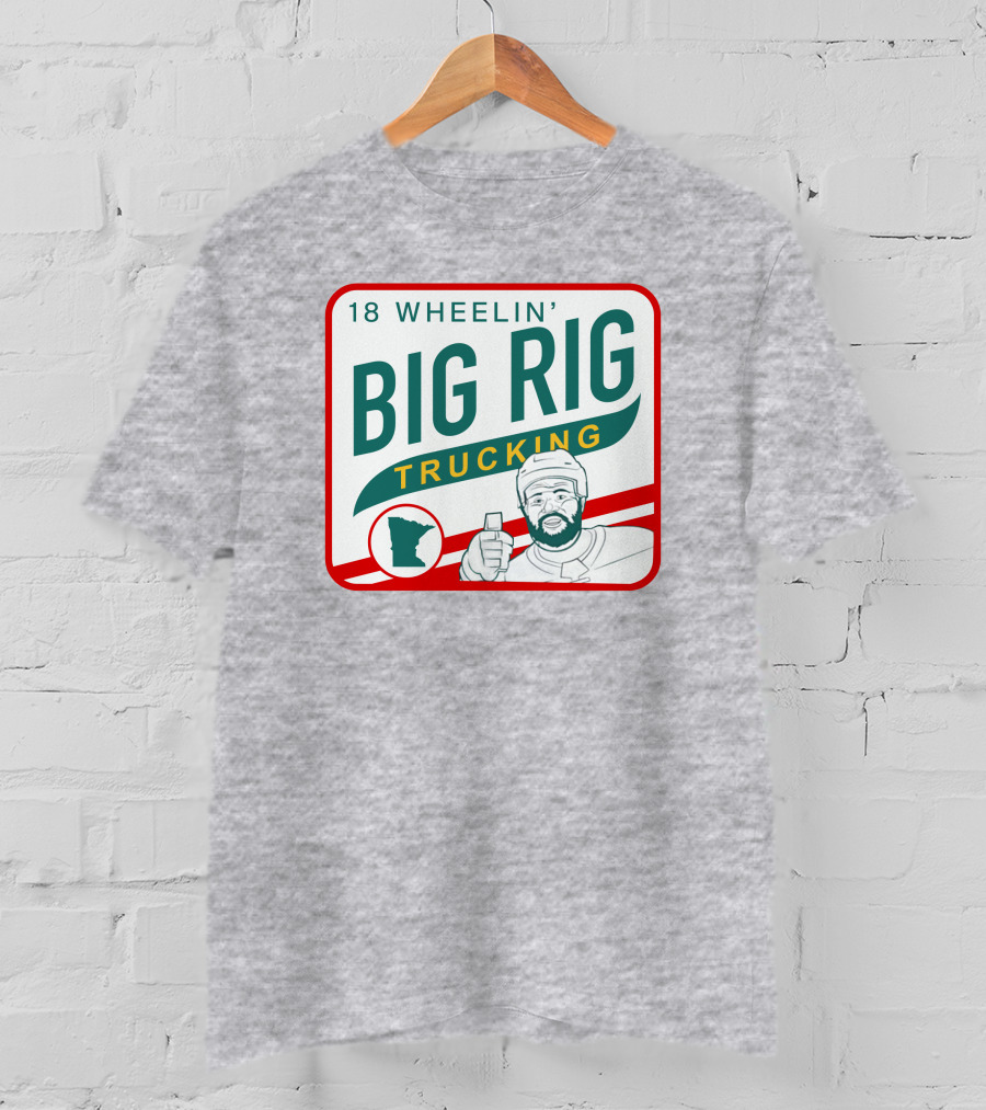 18 Wheelin' Big Rig Trucking Minnesota Driver Thumbs Up T-Shirt