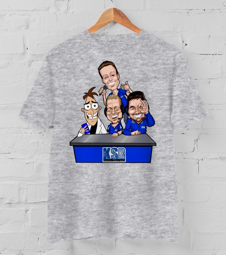 BigBlueAndrew Kentucky Sports Radio KSR Cartoon Panel T-Shirt