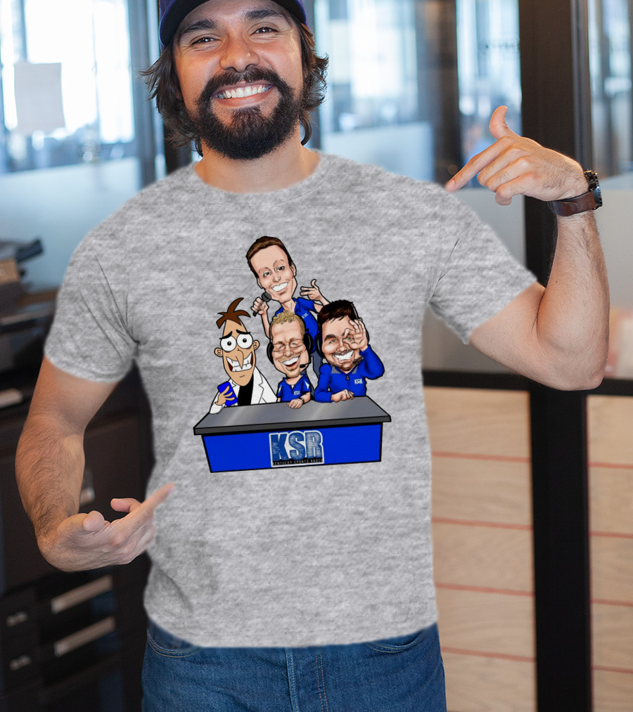 BigBlueAndrew Kentucky Sports Radio KSR Cartoon Panel T-Shirt