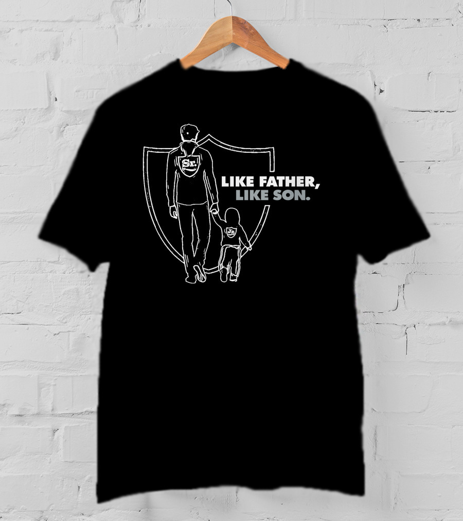 Like Father, Like Son Sr. Shield Outlines T-Shirt