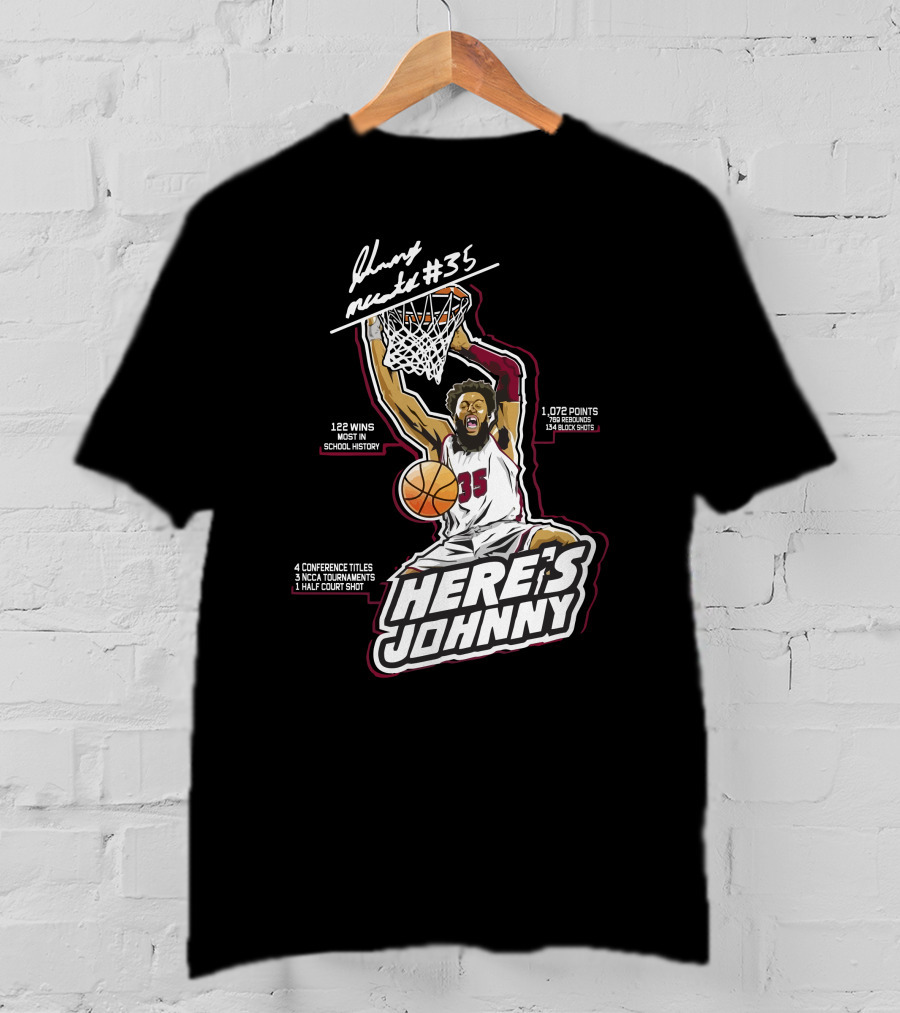Here's Johnny Mccants #35 Basketball Achievements And Highlights T-Shirt