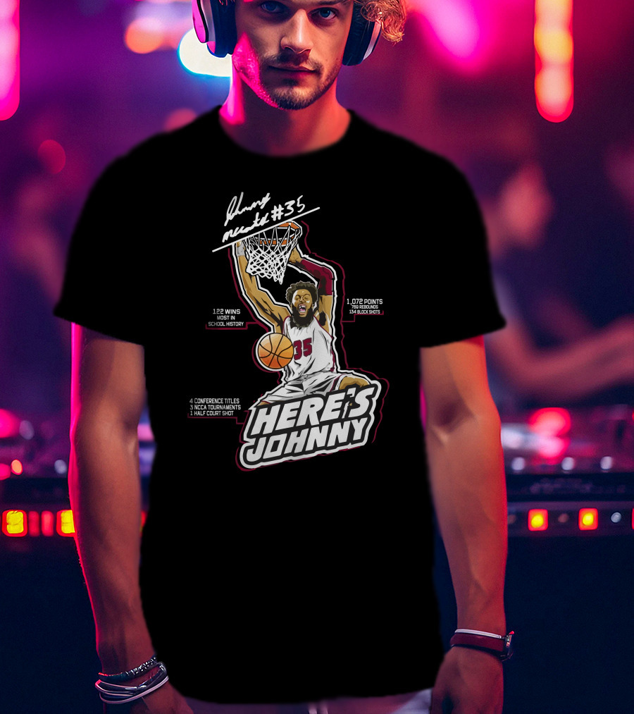 Here's Johnny Mccants #35 Basketball Achievements And Highlights T-Shirt