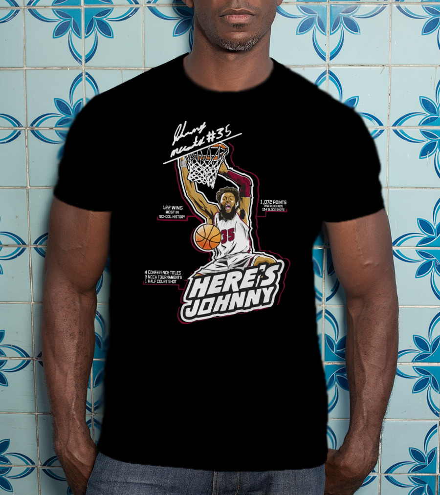 Here's Johnny Mccants #35 Basketball Achievements And Highlights T-Shirt